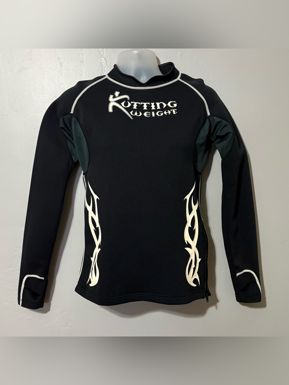 Kutting Weight Sauna Shirt Black Neoprene Long-Sleeve Mens sz M